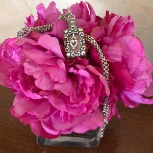 Rare Vintage Brighton heart Perfume Poison Bottle Necklace